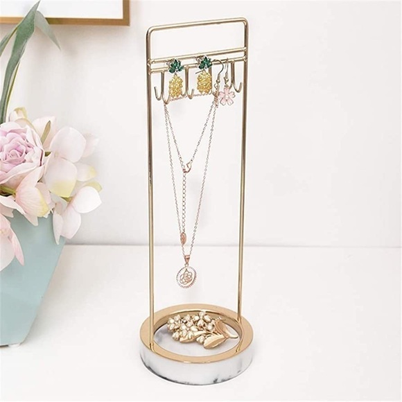 ⭐️8 Hook Rose Gold Jewellery Hanger with Marble Finish Base⭐️ - Picture 6 of 8